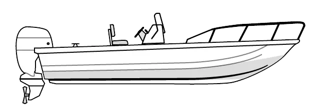 V HULL FISHING - Center Console, High Bow Rails (up to 24") 